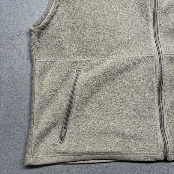 Columbia Men’s XXL Fleece Vest Full Zip Beige Tan Outdoor Hiking - Picture 3 of 9